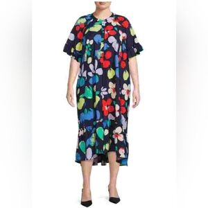 Terra & Sky Floral Print High Low Dress